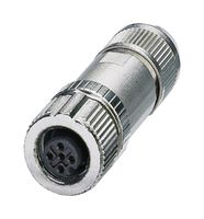 1424660 - Sensor Connector, M12 Push-In, M12, Female, 5 Positions, Push In Socket, Straight Cable Mount - PHOENIX CONTACT