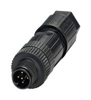 1424686 - Sensor Connector, M12 Push-In, M12, Male, 5 Positions, Push In Pin, Straight Cable Mount - PHOENIX CONTACT