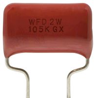 ECWFD2W105JB - General Purpose Film Capacitor, Metallized PP, Radial Box - 2 Pin, 1 µF, ± 5%, 84 V, 450 V - PANASONIC