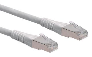 21.15.0830 - Ethernet Cable, S/FTP, Cat6, RJ45 Plug to RJ45 Plug, SFTP (Screened Foiled Twisted Pair), Grey - ROLINE