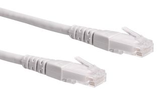21.15.0930 - Ethernet Cable, UTP, Cat6, RJ45 Plug to RJ45 Plug, UTP (Unshielded Twisted Pair), Grey, 500 mm - ROLINE