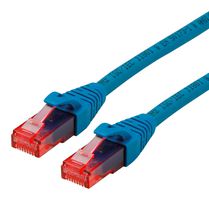 21.15.2543 - Ethernet Cable, UTP, Cat6, RJ45 Plug to RJ45 Plug, UTP (Unshielded Twisted Pair), Blue, 3 m, 9.8 ft - ROLINE