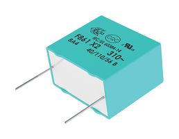 F861BZ105M310A - Safety Capacitor, Metallized PP, Radial Box - 2 Pin, 1 µF, ± 20%, X2, Through Hole - KEMET