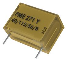 PME271M422MR30 - Safety Capacitor, Metallized Paper, Radial Box - 2 Pin, 2200 pF, ± 20%, X2, Through Hole - KEMET