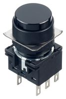 LB1B-A1T6B - Industrial Pushbutton Switch, LB, 16 mm, DPDT, Maintained, Round, Black - IDEC