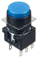 LB1B-M1T6S - Industrial Pushbutton Switch, LB, 16 mm, DPDT, Momentary, Round, Blue - IDEC