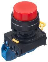 YW1B-M2E10R - Industrial Pushbutton Switch, YW, 22.3 mm, SPST-NO, Momentary, Round Raised, Red - IDEC