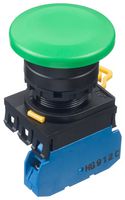YW1B-M4E10G - Industrial Pushbutton Switch, YW, 22.3 mm, SPST-NO, Momentary, Mushroom, Green - IDEC