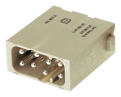 09140082634 - Heavy Duty Connector, Han-Modular, Module, 8 Contacts, Plug, Push Lock Pin - HARTING