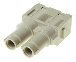 09140022741 - Heavy Duty Connector, Han-Modular, Insert, 2 Contacts, Receptacle, Screw Socket - HARTING