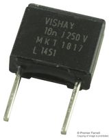 MKT1817510065 - General Purpose Film Capacitor, Metallized PET, Radial Box - 2 Pin, 1 µF, ± 10%, 40 V, 63 V - VISHAY