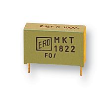 MKT1822410255 - General Purpose Film Capacitor, Metallized PET, Radial Box - 2 Pin, 0.1 µF, ± 10%, 160 V, 250 V - VISHAY
