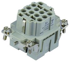 T2050102201-007 - Heavy Duty Connector, HEE, Insert, 10+PE Contacts, Receptacle - TE CONNECTIVITY