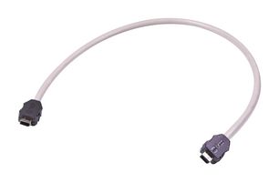 33481111A20005 - Ethernet Cable, IX Plug to IX Plug, Grey, 500 mm, 19.7 " - HARTING