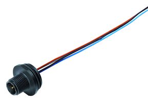 76-4631-0011-00004-0200 - Sensor Cable, M12 Plug, Free End, 4 Positions, 200 mm, 7.9 ", 713/763 - BINDER