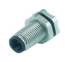 09-3105-81-03 - Sensor Connector, 707 Series, M5, Male, 3 Positions, PCB Pin, Straight Panel Mount - BINDER