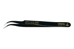 5-055-13 - Tweezer, ESD, SMD, Sickle, Pointed, Stainless Steel, 120 mm Length - BERNSTEIN WERKZEUGFABRIK