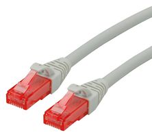 21.15.2509 - Ethernet Cable, Cat6, RJ45 Plug to RJ45 Plug, UTP (Unshielded Twisted Pair), Grey, 20 m, 66 ft - ROLINE