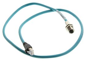 130058-0025 - Sensor Cable, BRAD, RJ45 Plug, M12 Receptacle, 4 Positions, 1 m, 3.28 ft, Ultra-Lock 130058 - MOLEX