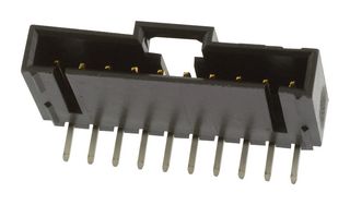 70553-0044 - Pin Header, Signal, 2.54 mm, 1 Rows, 10 Contacts, Through Hole Right Angle, SL 70553 - MOLEX