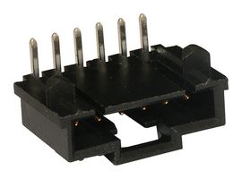 70555-0005 - Pin Header, Signal, 2.54 mm, 1 Rows, 6 Contacts, Through Hole Right Angle, SL 70555 - MOLEX