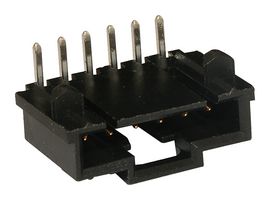 70555-0006 - Pin Header, Wire-to-Board, 2.54 mm, 1 Rows, 7 Contacts, Through Hole Right Angle, SL 70555 - MOLEX