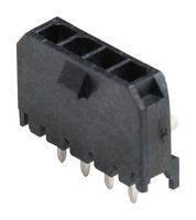 43650-0428 - Pin Header, Power, 3 mm, 1 Rows, 4 Contacts, Through Hole Straight, Micro-Fit 3.0 43650 - MOLEX
