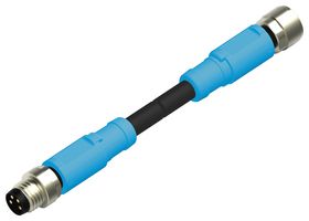 T4062113004-001 - Sensor Cable, M8 Plug, M8 Receptacle, 4 Positions, 500 mm, 19.7 ", T406 - TE CONNECTIVITY