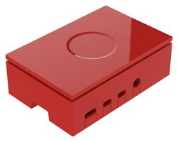 ASM-1900136-61 - Enclosure, Raspberry Pi-4 Development Board, Red, ABS, 62.83 mm x 93.83 mm x 32.8 mm - MULTICOMP PRO