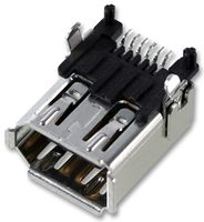 53462-0629 - I/O Connector, 6 Contacts, Receptacle, Firewire IEEE-1394, Solder, 53462, PCB Mount - MOLEX