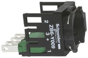 ZB6Z1B - Contact Block, Quick Connect, Solder, 1 Pole, 1.5 A, 240 V, XB6 Series Pushbutton Stations, 250 V - SCHNEIDER ELECTRIC