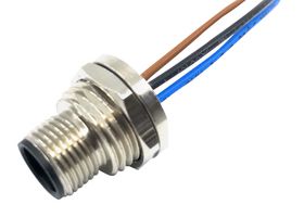 MPM12-SWP-4AFP - Sensor Cable, Front Panel, M12 Plug, Free End, 4 Positions, 500 mm, 19.7 " - MULTICOMP PRO