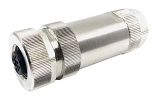 MPM12-SC24-S5AC - Sensor Connector, M12, Female, 5 Positions, Crimp Socket, Straight Cable Mount - MULTICOMP PRO