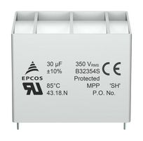 B32354S3106K010 - Power Film Capacitor, Metallized PP, Radial Box - 4 Pin, 10 µF, ± 10%, AC Filter, Through Hole - EPCOS