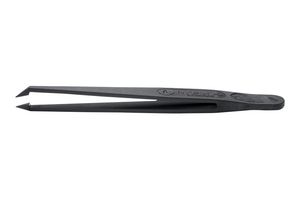 708.CF - Tweezer, General Purpose, Bent, Pointed, Polyamide Tip, 110 mm Length - IDEAL-TEK