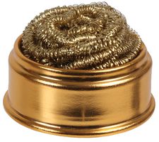 D03301 - Brass Wool Soldering Tip Cleaning Ball with Dish - DURATOOL