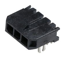 43650-0309 - Pin Header, Power, 3 mm, 1 Rows, 3 Contacts, Surface Mount Right Angle, Micro-Fit 3.0 43650 - MOLEX