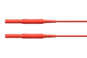 HSPL 8568 / AWG16 / 50 / RT - Banana Test Lead, 4mm Banana Plug, Shrouded, 4mm Banana Plug, Shrouded, 19.6 ", 500 mm, Red, 16 A - SCHUTZINGER