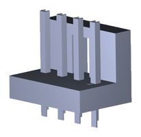 207478-1004 - Pin Header, Power, 3.96 mm, 1 Rows, 4 Contacts, Through Hole Straight, L1NK 396 207478 - MOLEX