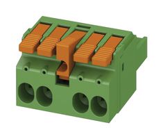 LPC 6/ 3-STL2-7,62 - Pluggable Terminal Block, 7.62 mm, 3 Ways, 18AWG to 8AWG, 6 mm², Push In, 41 A - PHOENIX CONTACT