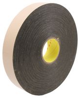 4492B (2 X 72) - Foam Tape, Double Sided, Polyurethane, Black, 50.8 mm x 65.84 m - 3M