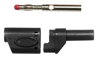 BU-3110410-0 - Banana Test Connector, Plug, Cable Mount, 45 A, 600 V, Nickel Plated Contacts, Black - MUELLER ELECTRIC