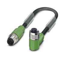 SAC-4P-M12MS/ 3,0-PUR/M12FR SH - Sensor Cable, 4 Pos, M12 Plug, 90° M12 Receptacle, 4 Positions, 3 m, 9.8 ft - PHOENIX CONTACT