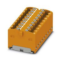 PTFIX 18X1,5 OG - Panel Mount Barrier Terminal Block, Orange, 17.5 A, 450 V, 18 Pole, Push In, 14 AWG - PHOENIX CONTACT