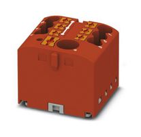 PTFIX 6/6X2,5-G RD - Panel Mount Barrier Terminal Block, Red, 24 A, 450 V, 7 Pole, Push In, 12 AWG - PHOENIX CONTACT