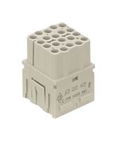CX20CF - Heavy Duty Connector, MIXO, Insert, 20 Contacts, Receptacle, Crimp Socket - Contacts Not Supplied - ILME