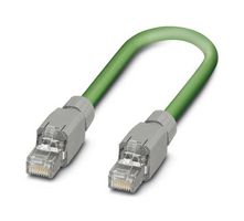 VS-IP20-IP20-93B/0,5 - Ethernet Cable, Cat5e, RJ45 Plug to RJ45 Plug, Green, 0.5 m, 1.64 ft - PHOENIX CONTACT