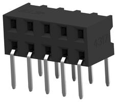 1-2314926-0 - PCB Receptacle, Board-to-Board, 2 mm, 2 Rows, 10 Contacts, Through Hole Mount, AMPMODU 2mm - TE CONNECTIVITY