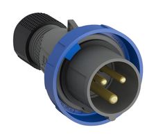 2CMA101072R1000 - Pin & Sleeve Connector, 16 A, 250 V, Cable Mount, Plug, 2P+E, Blue, Grey - ABB
