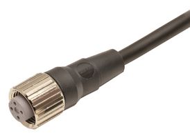 XS2F-M12PUR4S2M - Sensor Cable, M12 Receptacle to Free End, 4 Position, 2 m, 6.6 ft - OMRON INDUSTRIAL AUTOMATION